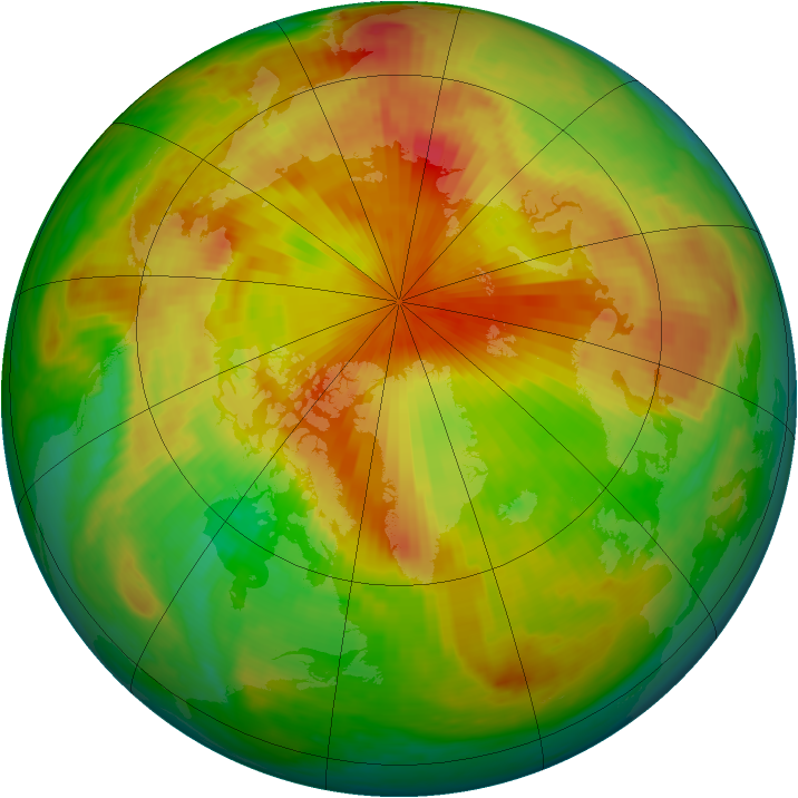 Arctic ozone map for 05 May 1999